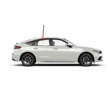 Tempered Passenger Right Side Rear Door Window Door Glass Compatible with Honda Civic 4-Door Hatchback 2022-2026 Models