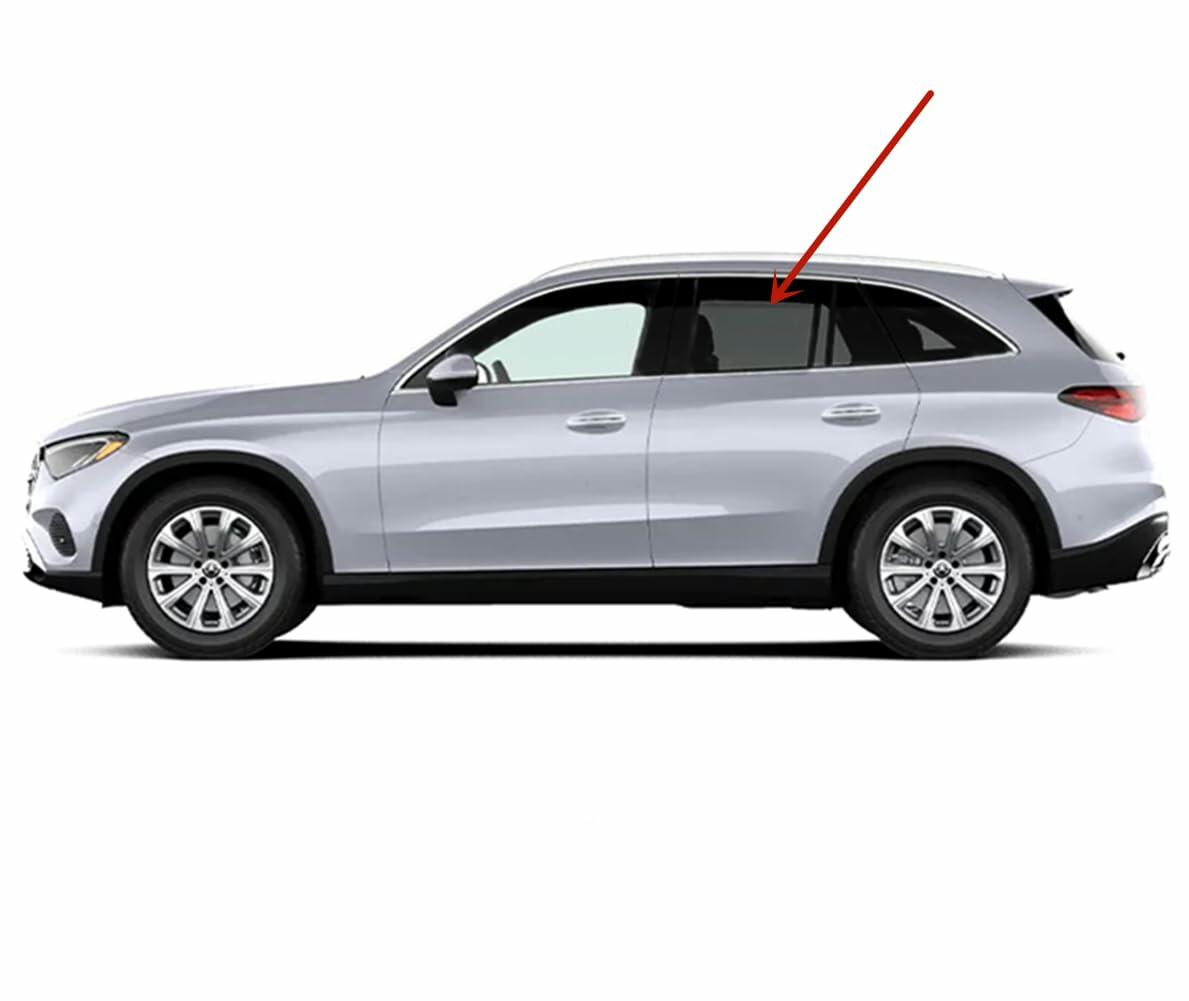 Tempered Driver Left Side Rear Door Window Door Glass Compatible with Mercedes Benz GLC Class 4-Door Utility 2023-2026 Models