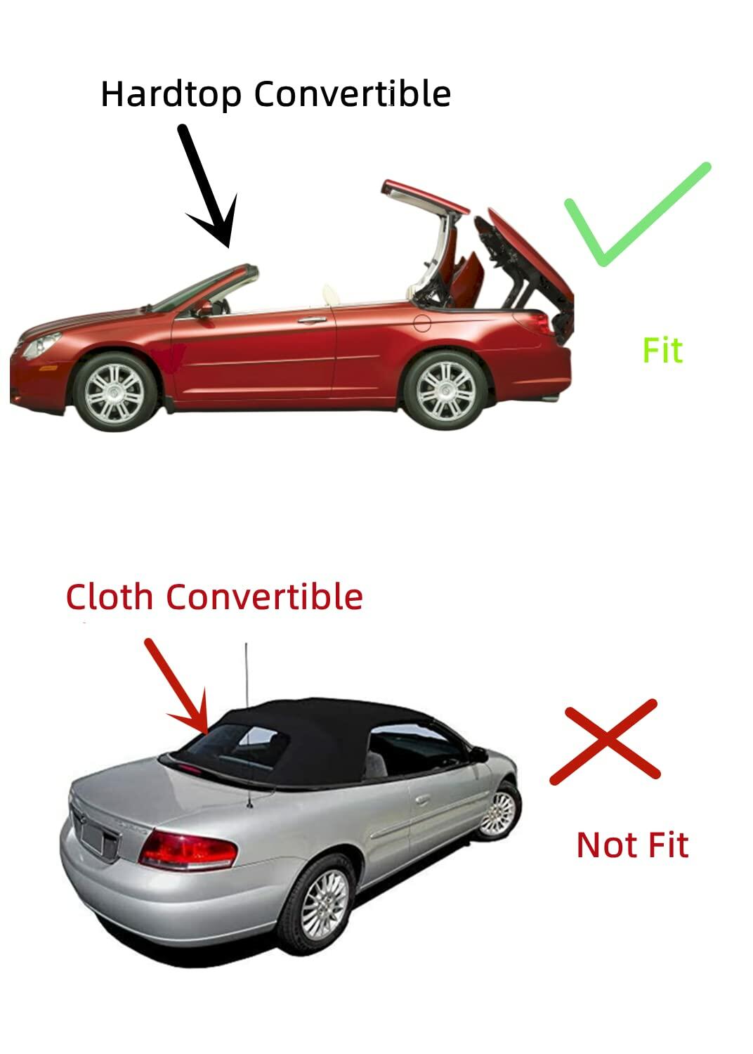 Heated Back Window Back Glass Compatible with Chrysler Sebring 2 Door Hardtop Convertible 2001-2006 Models
