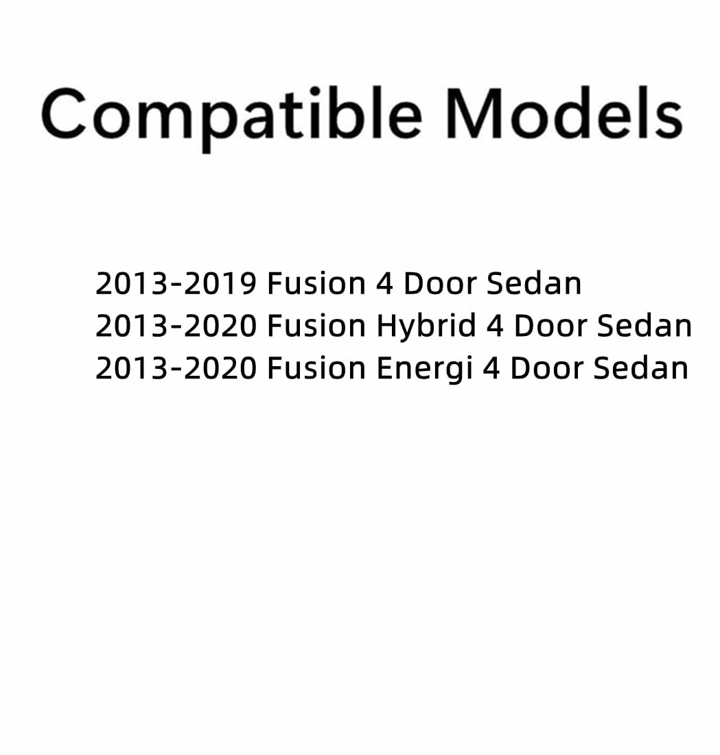 Titanium Moulding Driver Left Side Quarter Window Quarter Glass Compatible with Ford Fusion 2013-2019 Fusion Hybrid/Energi 2013-2020 Models
