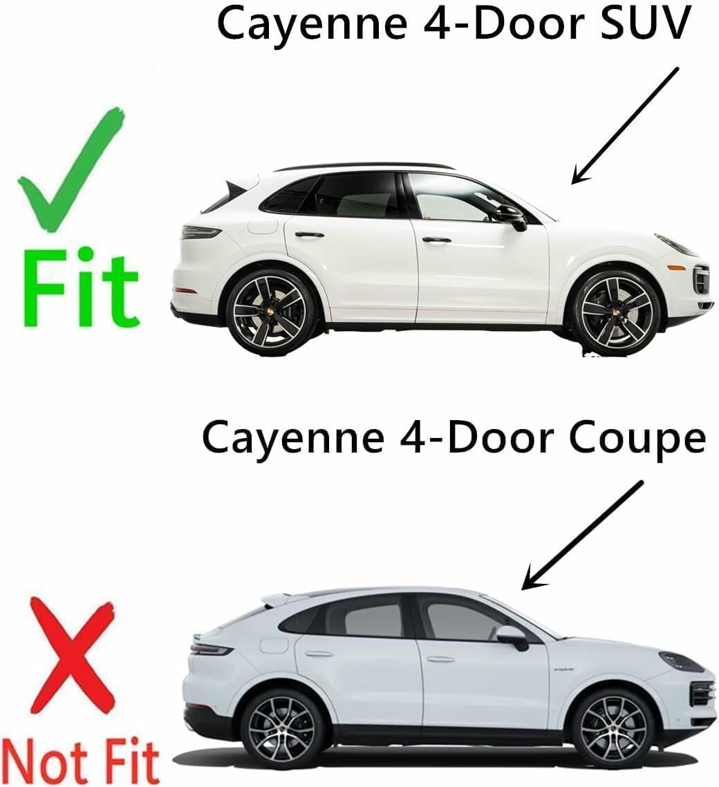 Tempered Passenger Right Side Rear Door Window Glass Compatible with Porsche Cayenne SUV 2019-2024 Models (Not For Coupe)
