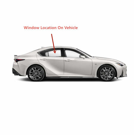 Tempered Passenger Right Side Rear Door Window Door Glass Compatible with Lexus IS300 IS350 IS500 2021-2025 Models