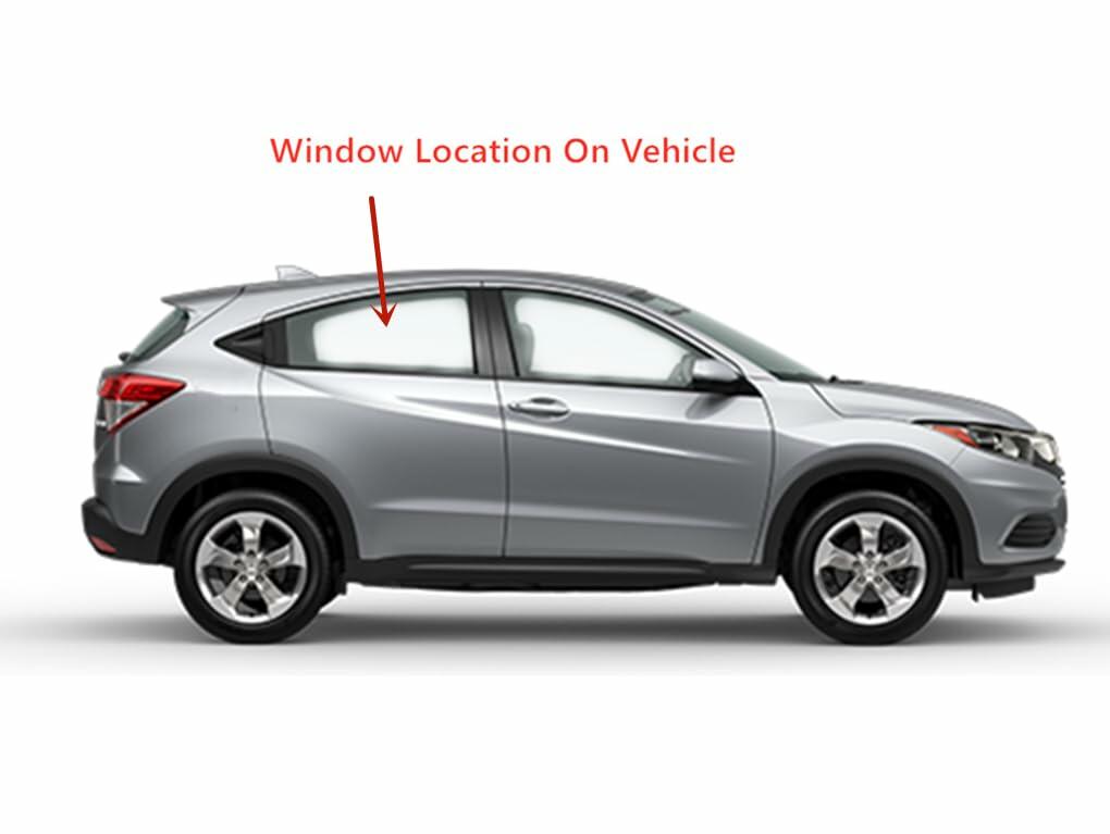 Tempered Passenger Right Side Rear Door Window Door Glass Compatible with Honda HR-V 2016-2022 Models