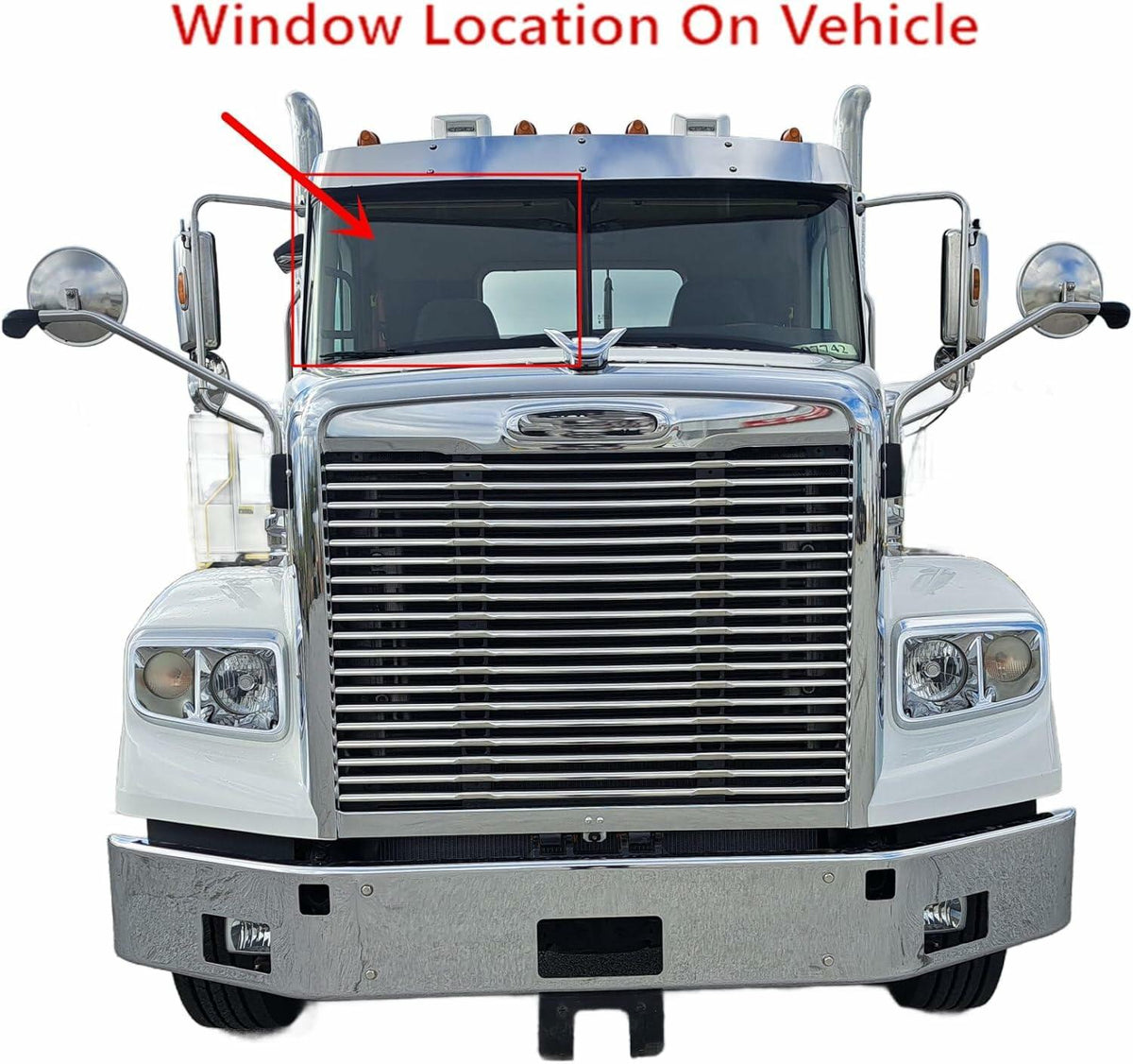 Laminated Passenger Right Side Front Windshield Window Glass Compatible with Freightliner Coronado Columbia Century Class 1996-2018 / 112SD 2012-2022 Models