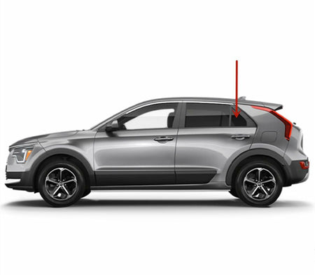Tempered Driver Left Side Rear Vent Window Glass Only Compatible with Kia Niro / Niro EV 2023-2026 Models