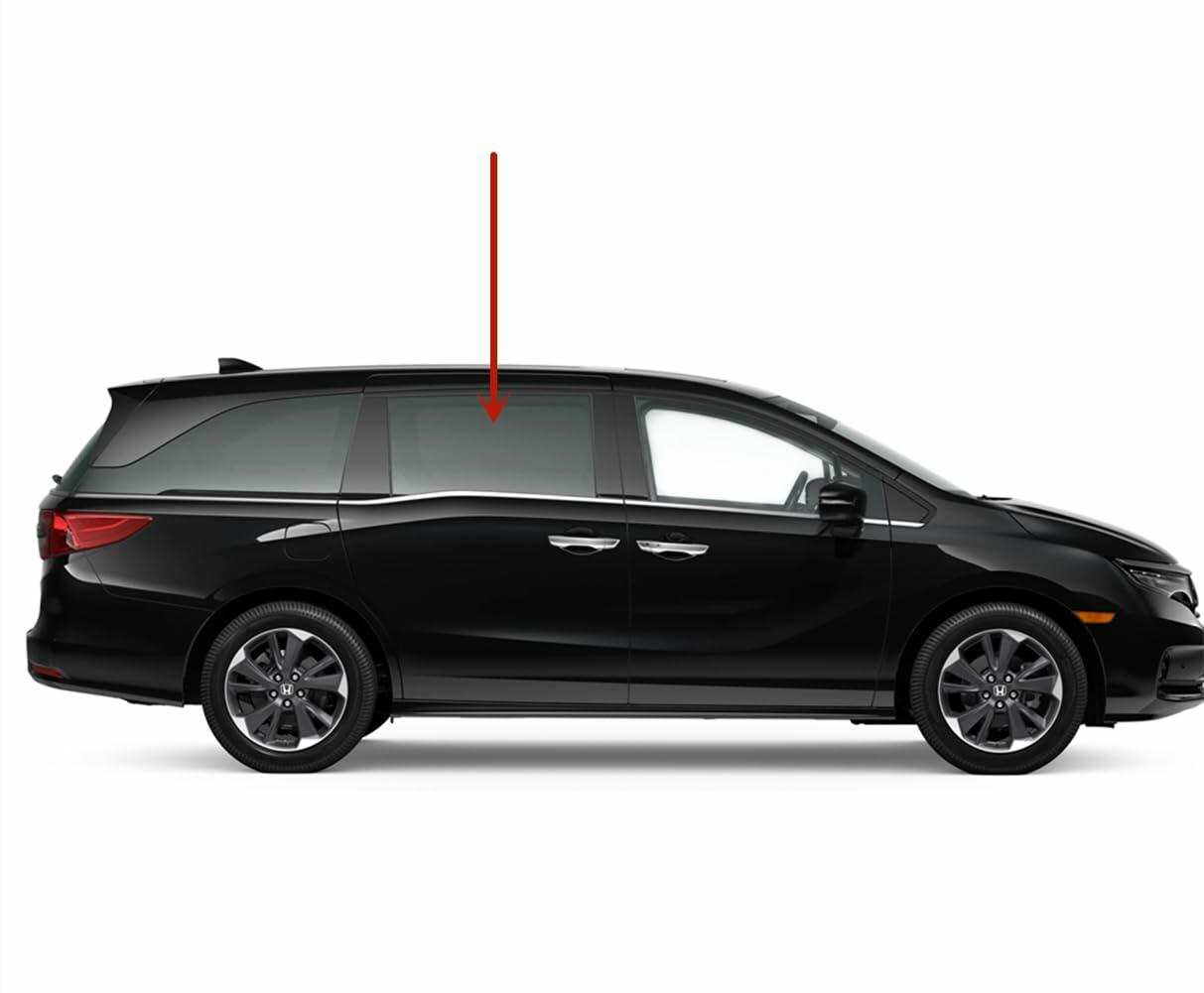 Passenger Right Side Rear Sliding Cargo Door Window Door Glass Compatible with Honda Odyssey 2018-2025 Models