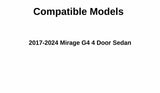 Driver Left Side Rear Door Window Door Glass Compatible with Mitsubishi Mirage G4 4 Door Sedan 2017-2024 Models