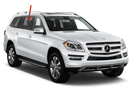 Passenger Right Side Rear Door Window Door Glass Compatible with Mercedes Benz GL350 / GL450 / GL550 / GL63 AMG / GLS450 / GLS550 / GLS63 AMG 2013-2019 Models