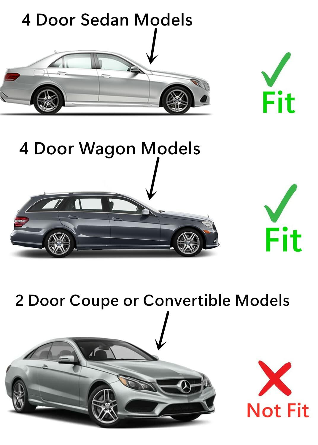 Tempered Passenger Right Side Front Door Window Door Glass Compatible with Mercedes Benz E250/E350/E400/E550/E63AMG 4 Door Sedan/Wagon 2010-2016 Models