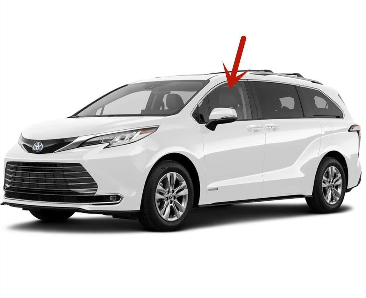 Lamianted Driver Left Side Front Door Window Door Glass Compatible with Toyota Sienna 2021-2025 Models