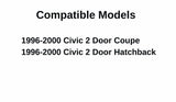 Passenger Right Side Door Glass Compatible with Honda Civic 2 Door Coupe/Hatchback 1996-2000 Models