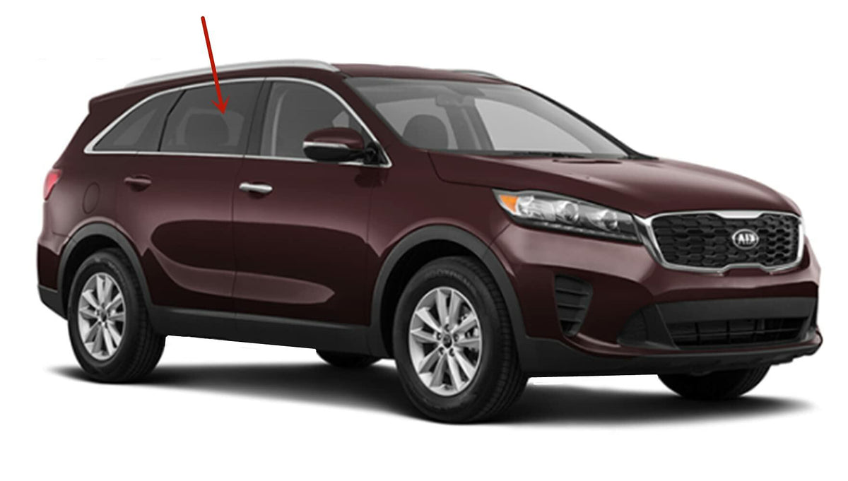 Passenger Right Side Rear Door Window Door Glass Compatible with Kia Sorento 2016-2020 Models