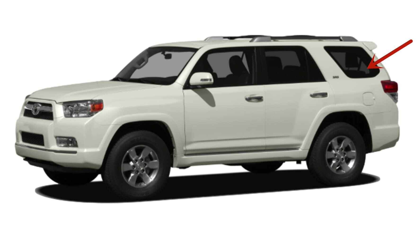 Driver Left Side Quarter Glass Quarter Window Compatible with Toyota 4Runner 2010-2013 Models