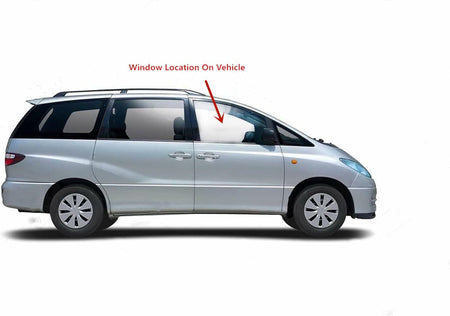 Passenger Right Side Front Door Window Door Glass Compatible with Toyota Previa 1991-1997 Models