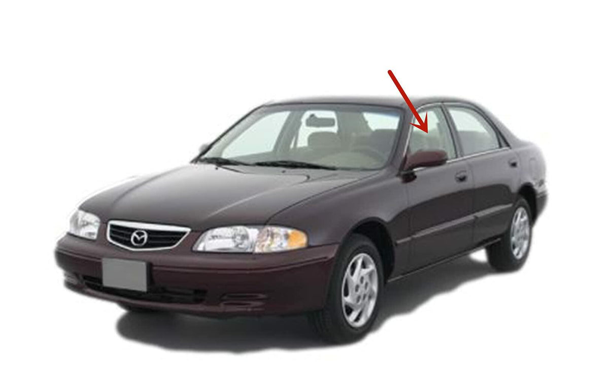 Driver Left Side Front Door Window Door Glass Compatible with Mazda 626 4 Door Sedan 1998-2002 Models