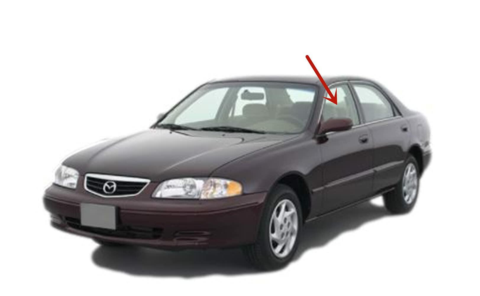 Driver Left Side Front Door Window Door Glass Compatible with Mazda 626 4 Door Sedan 1998-2002 Models