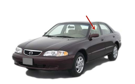 Driver Left Side Front Door Window Door Glass Compatible with Mazda 626 4 Door Sedan 1998-2002 Models