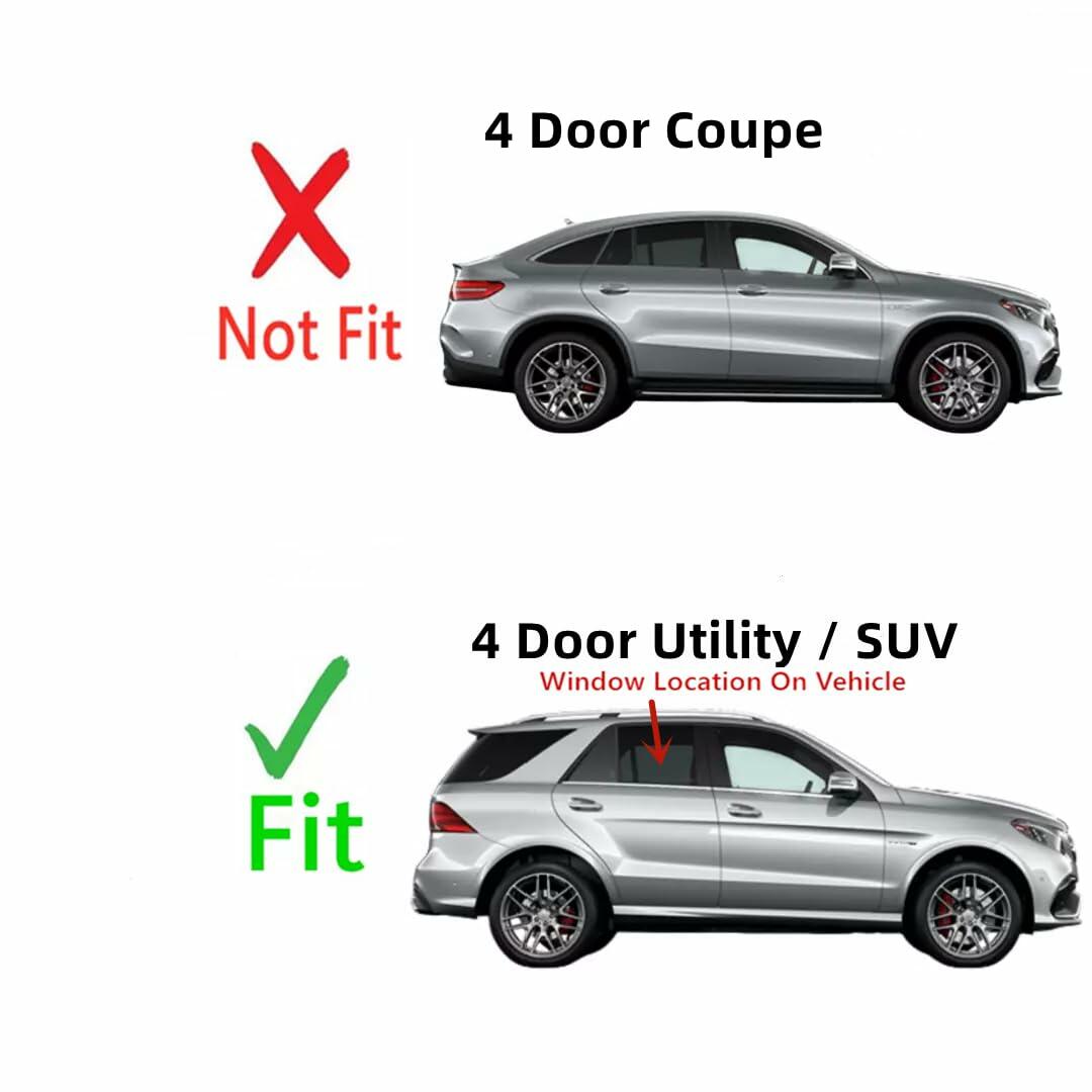 Passenger Right Side Rear Door Window Door Glass Compatible with Mercedes Benz ML250 ML350 ML400 ML550 ML63AMG 2012-2015 Models