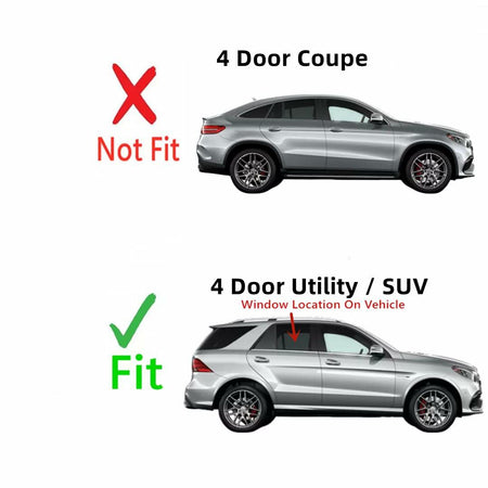 Passenger Right Side Rear Door Window Door Glass Compatible with Mercedes Benz ML250 ML350 ML400 ML550 ML63AMG 2012-2015 Models