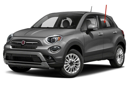 Driver Left Side Rear Door Window Door Glass Compatible with Fiat 500X 2016-2023 Models