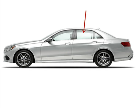 Tempered Driver Left Side Rear Door Window Door Glass Compatible with Mercedes Benz E250 E350 E400 E550 E63AMG 4 Door Sedan 2010-2016 Models