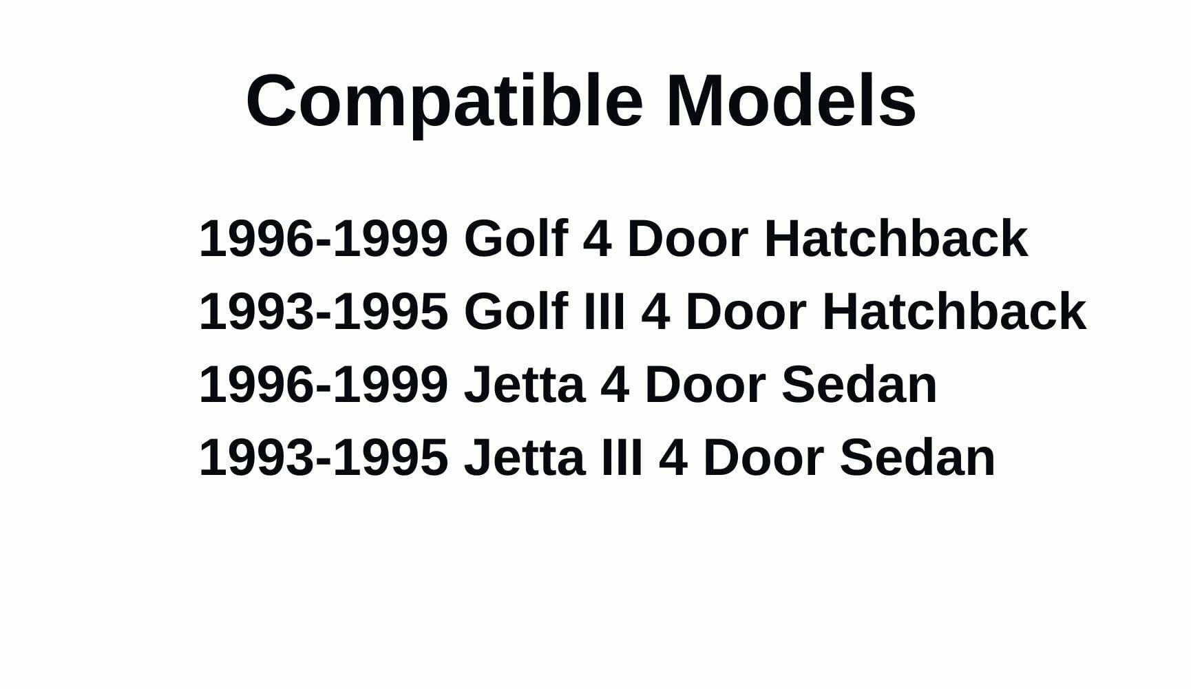 Driver Left Side Front Door Window DoorGlass Compatible with Volkswagen Golf III & Jetta III 1993-1995 / Golf & Jetta 1996-1999 4 Door Models