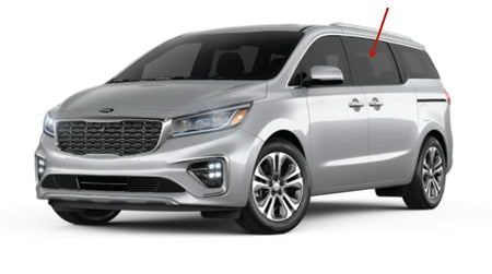 Driver Left Side Rear Sliding Cargo Door Window Door Glass Compatible with Kia Sedona 2015-2021 Models