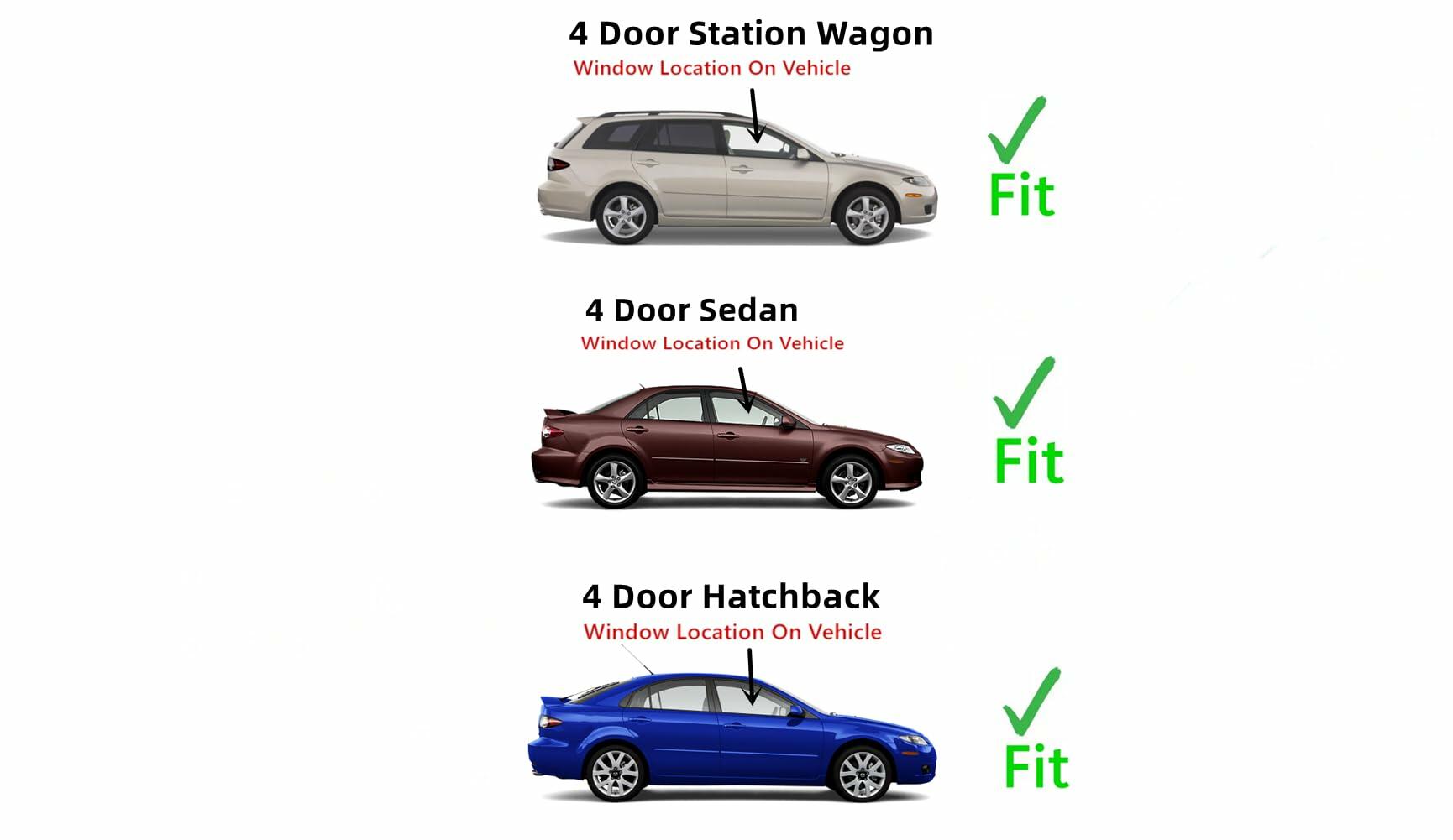 Passenger Right Side Front Door Window Door Glass Compatible with Mazda 6 4 Door Sedan 2003-2008 Models