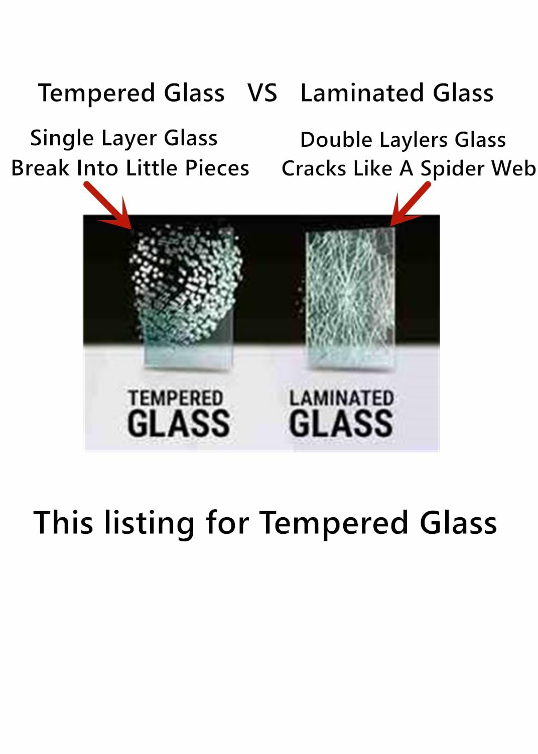 Passenger Right Side Rear Door Window Door Glass Compatible with Lexus LS430 2001-2006 Models
