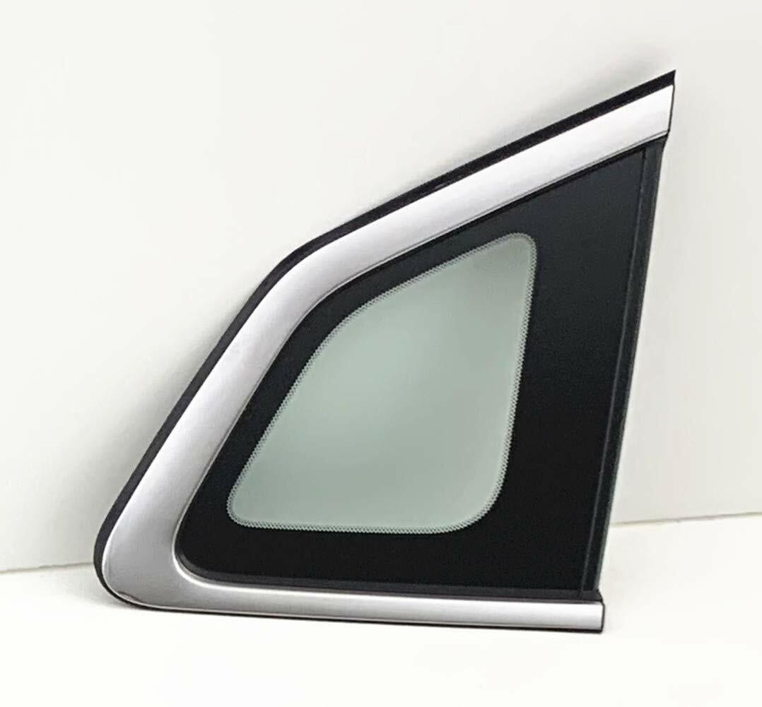 OE Passenger Right Side Quarter Window Quarter Glass Bright Trim Style Compatible with Nissan Rogue Sport 2017-2022 Models
