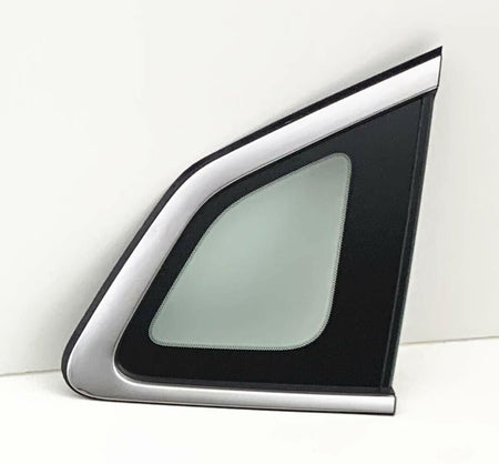 OE Passenger Right Side Quarter Window Quarter Glass Bright Trim Style Compatible with Nissan Rogue Sport 2017-2022 Models
