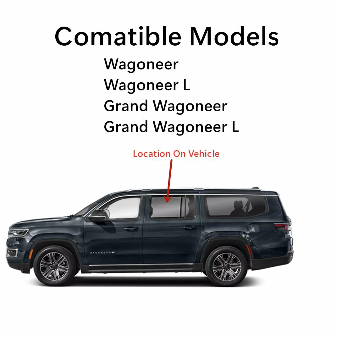 Laminated Driver Left Side Rear Door Window Door Glass Compatible with Jeep Wagoneer / Wagoneer L / Grand Wagoneer / Grand Wagoneer L 2022-2026 Models