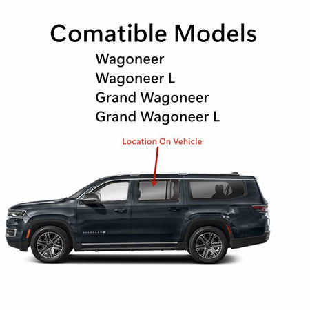 Laminated Driver Left Side Rear Door Window Door Glass Compatible with Jeep Wagoneer / Wagoneer L / Grand Wagoneer / Grand Wagoneer L 2022-2026 Models