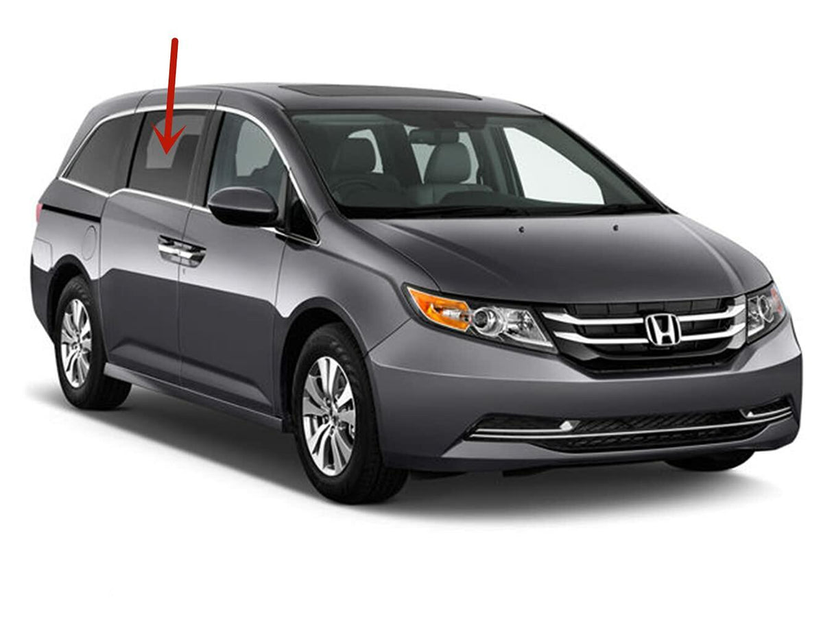Passenger Right Side Rear Sliding Cargo Door Window Door Glass Compatible with Honda Odyssey 2011-2017 Models