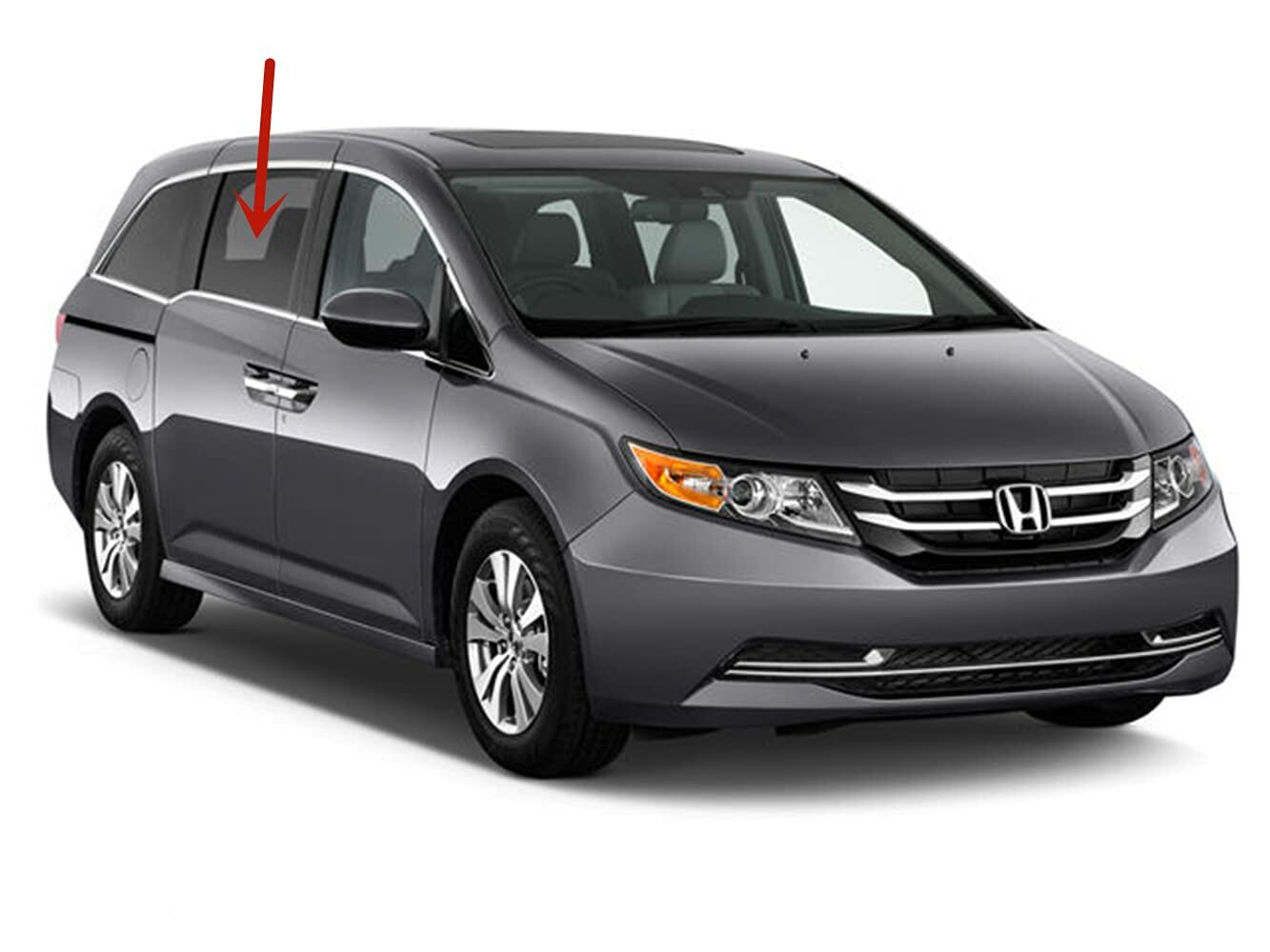 Passenger Right Side Rear Sliding Cargo Door Window Door Glass Compatible with Honda Odyssey 2011-2017 Models