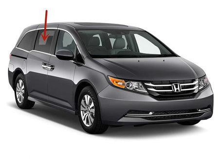 Passenger Right Side Rear Sliding Cargo Door Window Door Glass Compatible with Honda Odyssey 2011-2017 Models