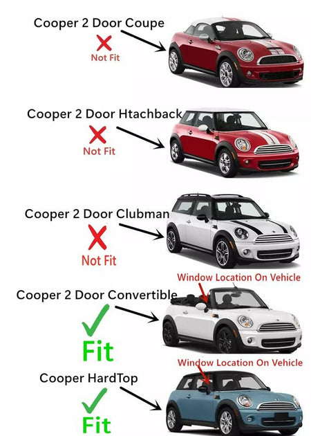 OEM Passenger Right Side Door Window Door Glass Compatible with Mini Cooper 2 Door Convertible 2016-2024 Models / Cooper Hardtop 2 Door Hatchback 2014-2024 Models