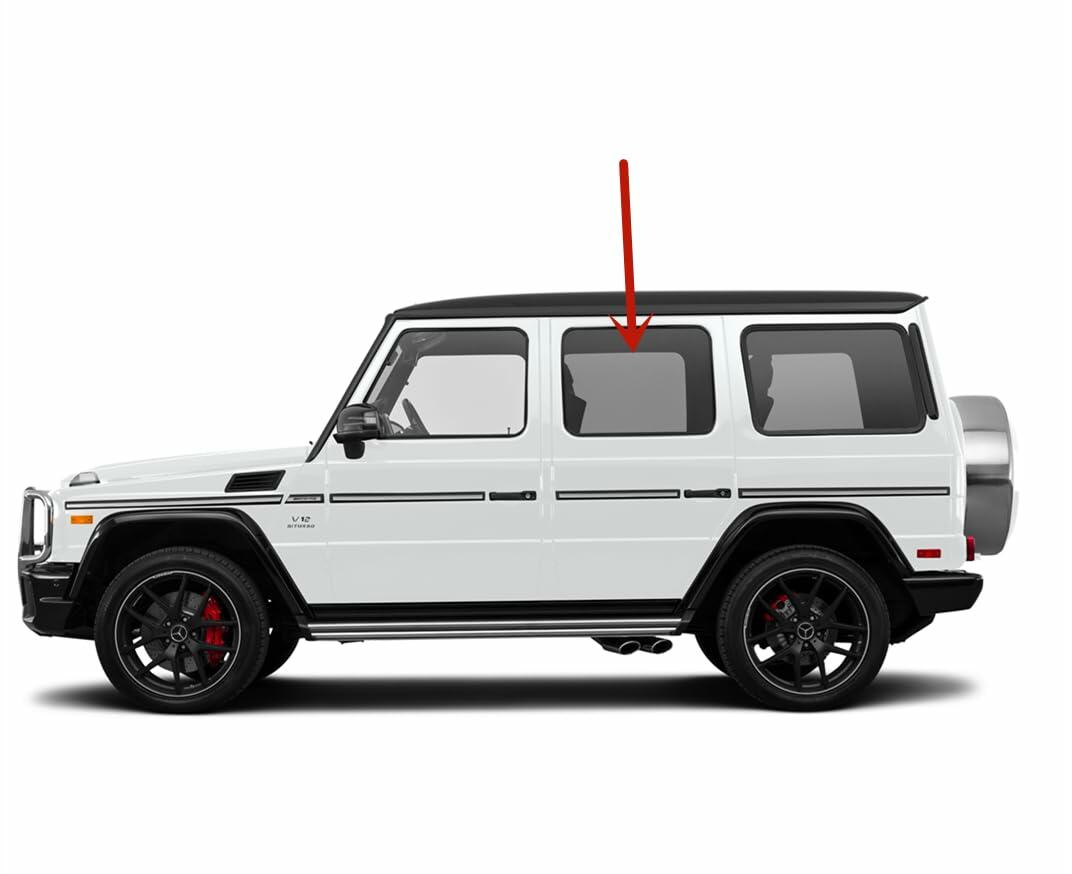Rear Door Window Door Glass Compatible with Mercedes Benz G500 G55AMG G550 G63AMG 2002-2018 Models