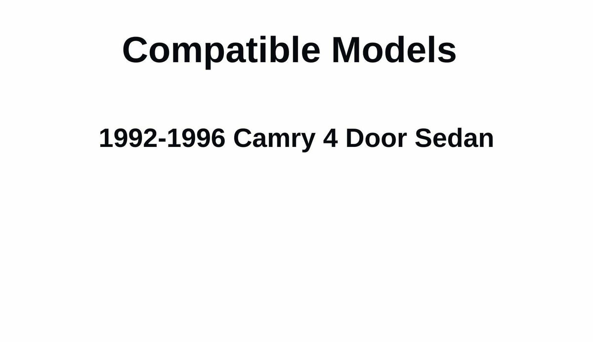 Passenger Right Side Rear Door Window Door Glass Compatible with Toyota Camry 4 Door Sedan 1992-1996 Models