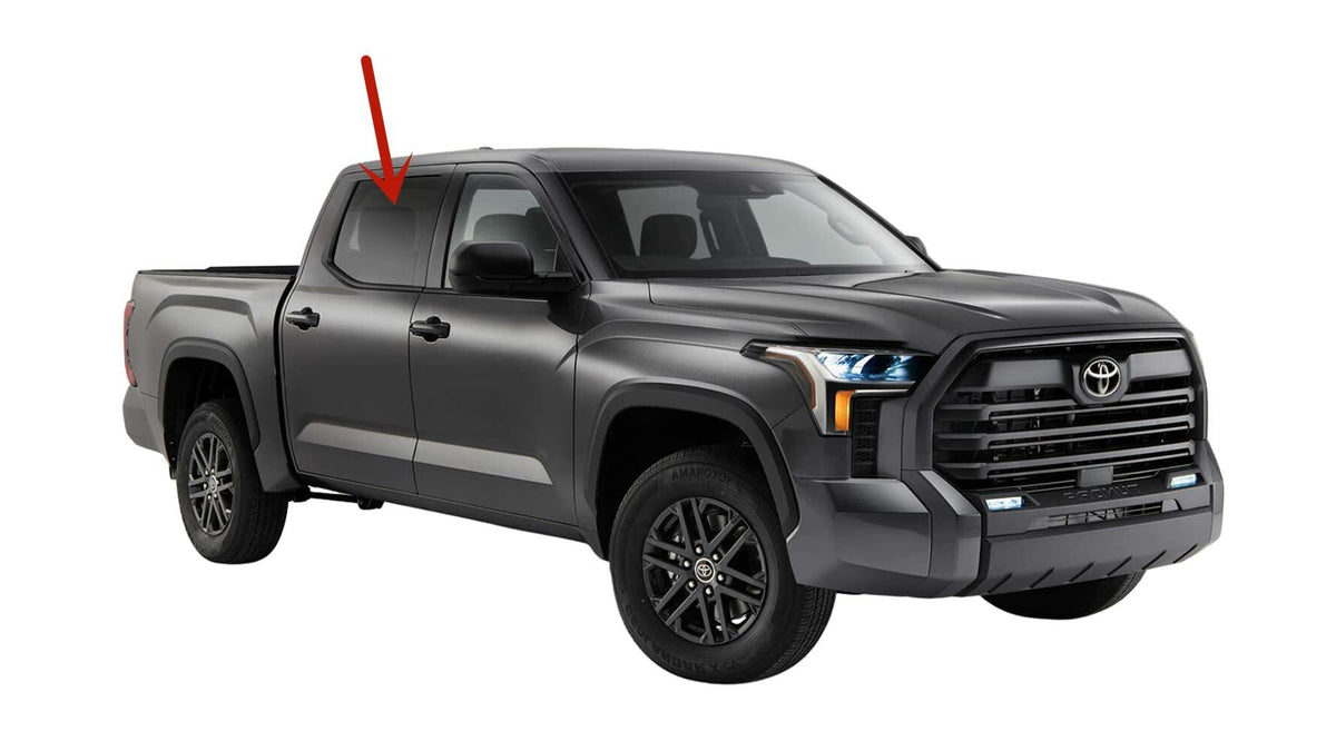 Tempered Passenger Right Side Rear Door Window Door Glass Compatible with Toyota Tundra Pickup 4 Door Crew Cab 2022-2025 Models