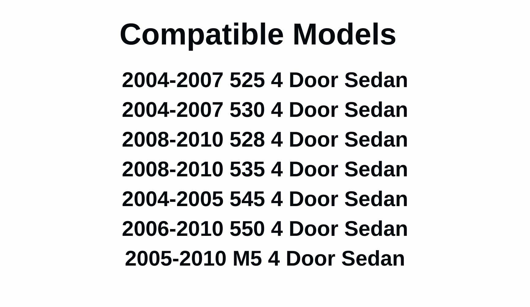 Driver Left Rear Door Window Door Glass Compatible with BMW 525i 525xi 530i 530xi 528i 535i 535xi 545i 550i M5 2004-2010 4 Door Sedan Models