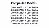 Driver Left Rear Door Window Door Glass Compatible with BMW 525i 525xi 530i 530xi 528i 535i 535xi 545i 550i M5 2004-2010 4 Door Sedan Models
