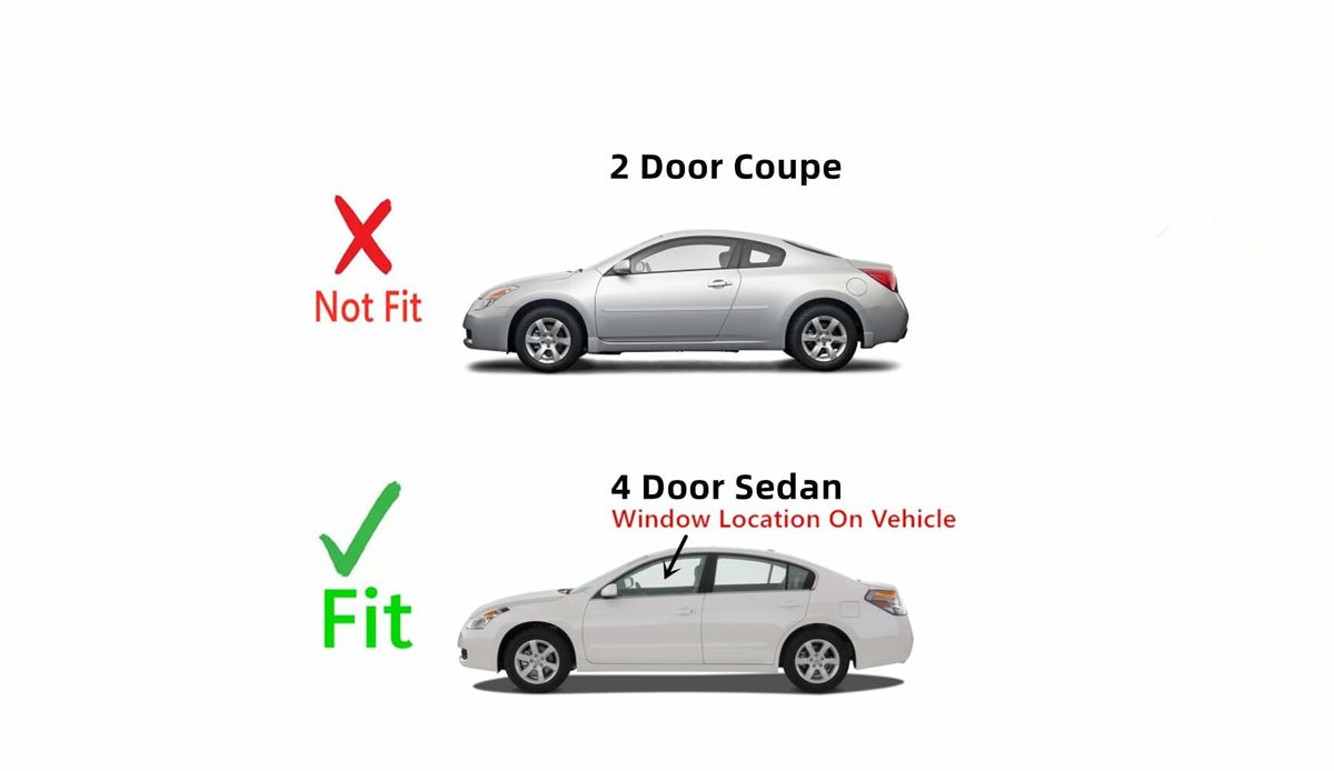 Driver Leftt Side Front Door Window Door Glass Compatible with Nissan Altima 4 Door Sedan 2013-2018 Models