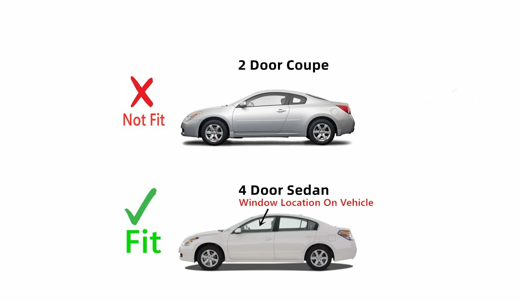 Driver Leftt Side Front Door Window Door Glass Compatible with Nissan Altima 4 Door Sedan 2013-2018 Models