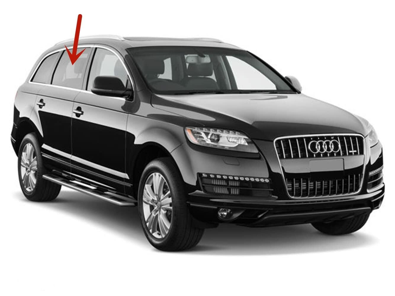 Passenger Right Side Rear Door Window Door Glass Compatible with Audi Q7 2007-2015 Models