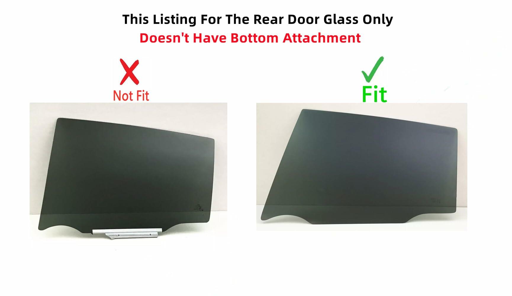 Driver Left Side Rear Door Window Door Glass Compatible with Toyota RAV4 2013-2018 Models