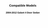 Driver Left Side Rear Door Window Door Glass Compatible with Mitsubishi Galant 4 Door Sedan 2004-2012 Models
