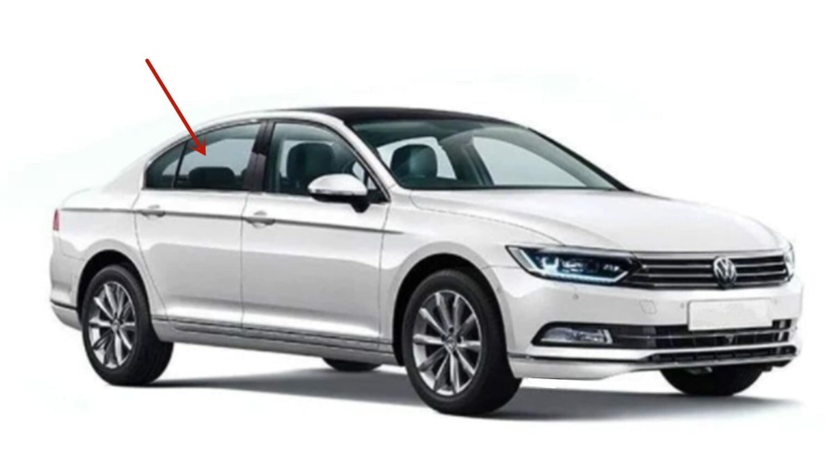 Passenger Right Side Rear Door Window Door Glass Compatible with Volkswagen Passat 4 Door Sedan 2012-2022 Models