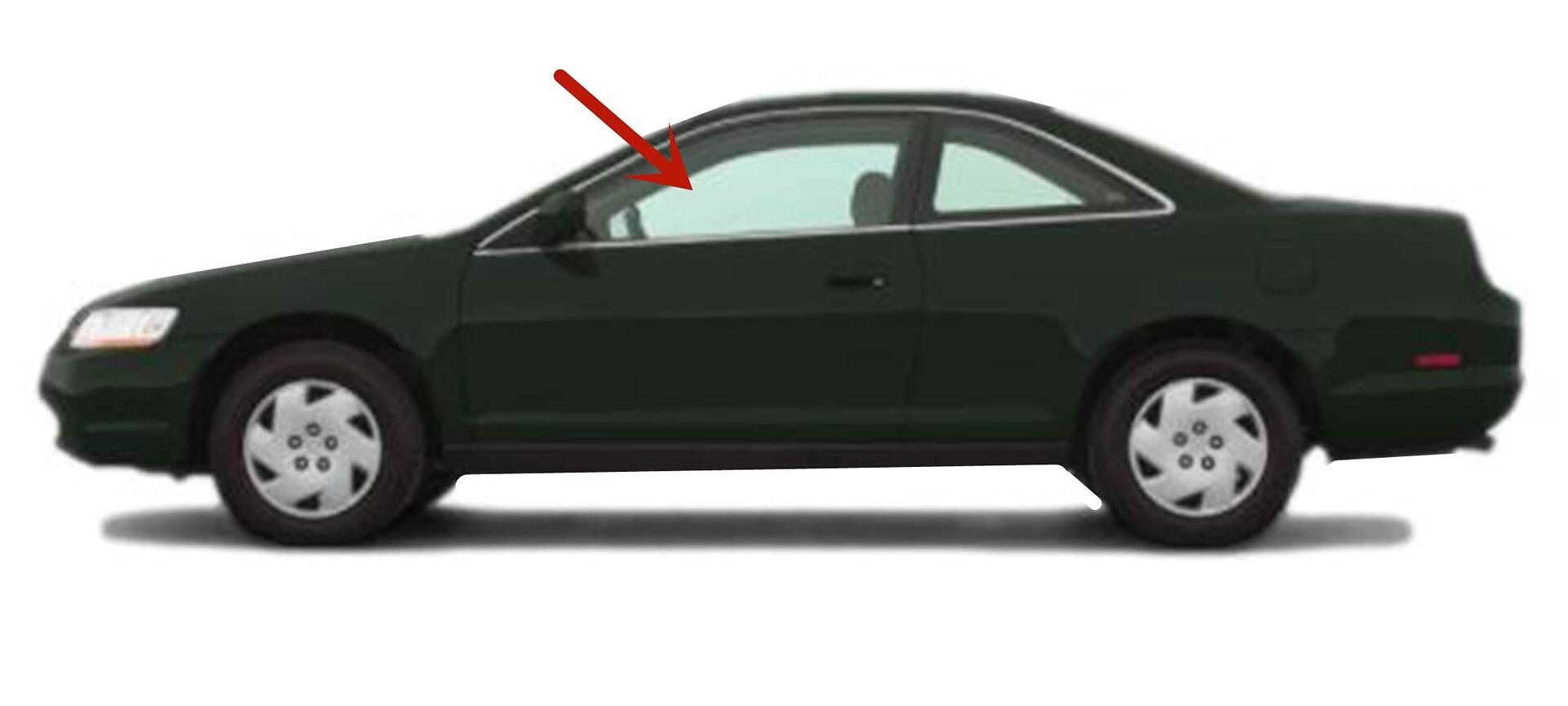 Driver Left Side Door Window Door Glass Compatible with Honda Accord 2 Door Coupe 1998-2002 Models