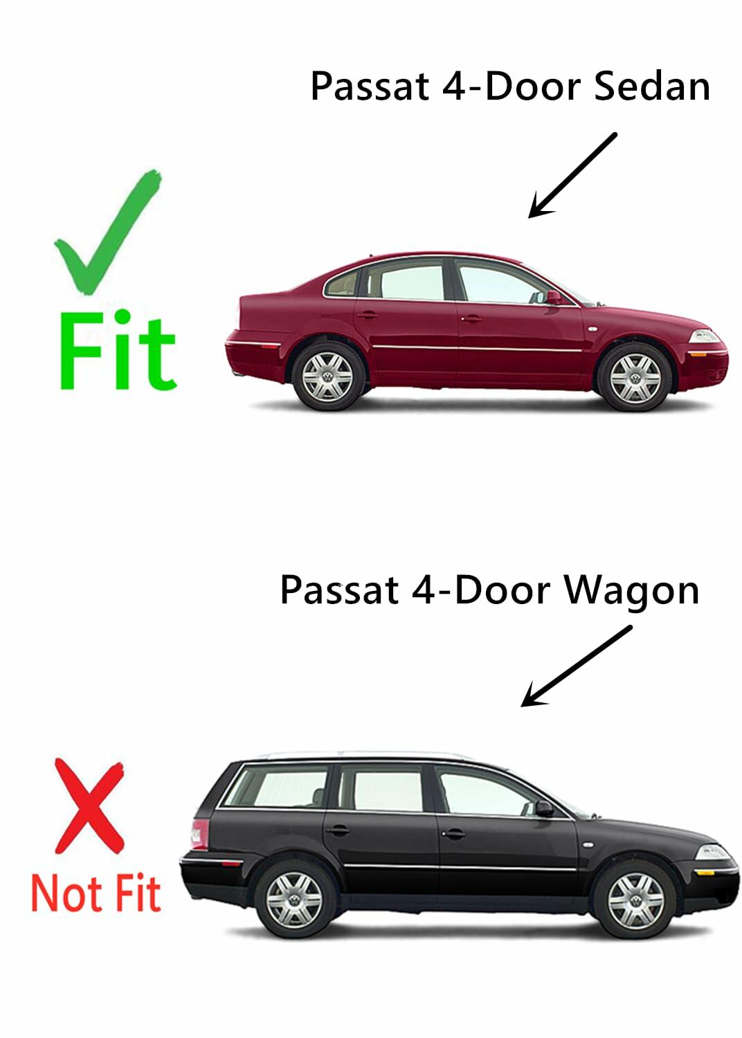 Passenger Right Side Rear Door Window Door Glass Compatible with Volkswagen Passat 1998-2005 Models